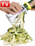 2.76"L 2.76"W 6.32"H, Veggetti Veggie Slicer, Dual Stainless Steel Blade Vegetable Cutter for Thick or Thin Noodle