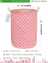 LANGYASHAN Laundry Basket, Canvas Fabric Collapsible Organizer for Storage, Toy Bins, Gift Baskets (Pink Heart)
