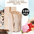 HANSGO 100PCS Mini Wooden Ice Cream Spoons - Small Dessert Tasting Sample Spoons for Crafts and Sampling