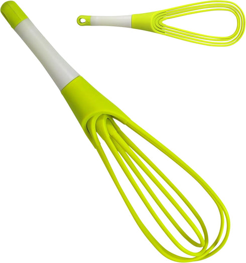 Iconikal 12-Inch Green Collapsible 2-In-1 Balloon/Flat Whisk
