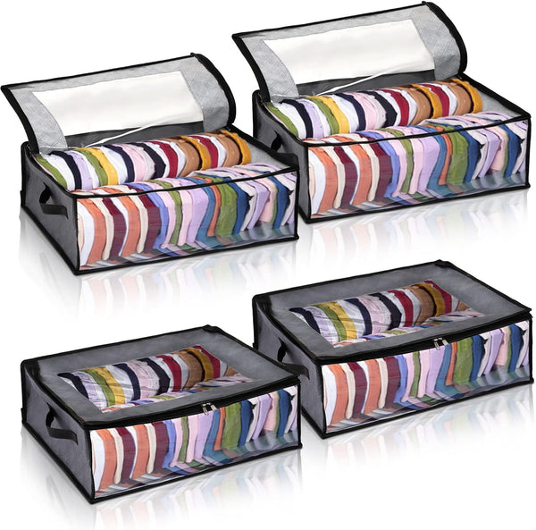 AVLA 4 Pack Hat Storage for Baseball Caps, Non-woven Wide Organizer Bag with 2 Sturdy Handles for Home Travel