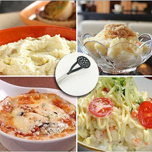 TENTA KITCHEN Good Grips Nylon Potato Solid Masher - Ricer Press Blender Crusher for Non-Stick Cookware with Heat