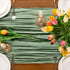 12pcs 22120 inches 10FT Sage Green Easter Spring Cheesecloth Table Runner Boho Gauze Table Runner for Spring Wedding