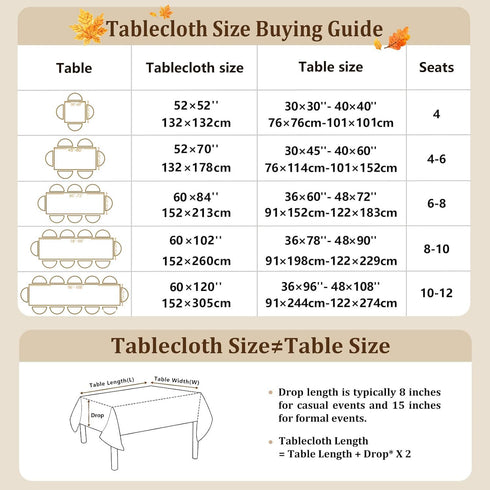 Countryside (52x70 Inch, Joyfol Day Fall Thanksgiving Tablecloth, Jacquard Fabric Autumn Rectangle Table Cloth, Leaves
