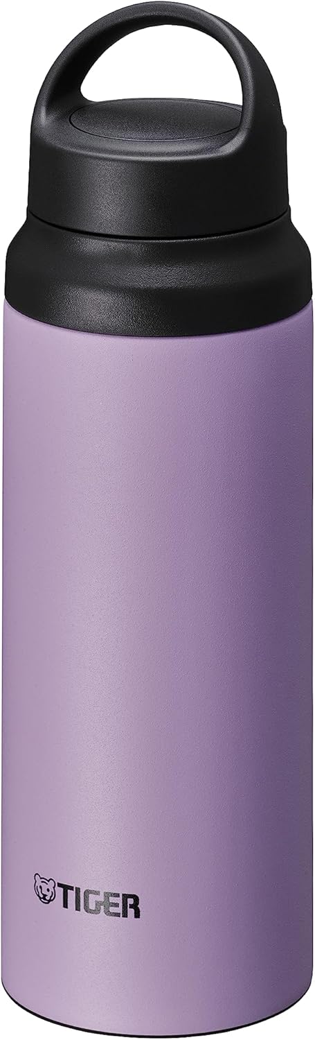 TIGER MCZ-S060VZ Water Bottle, 20.3 fl oz (600 ml), Lightweight Stainless Steel with Handle, Lilac