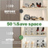 Closet 10 Pack) Shoe Slot Organizer,Adjustable Shoe Stacker for a Pair of Shoes,Shoe Holder Space Saver,Double Deck