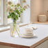 Drawer Shelf Liner for Kitchen Cabinets, Non Adhesive Slip Resistant Paper, Waterproof Washable Mats (White)