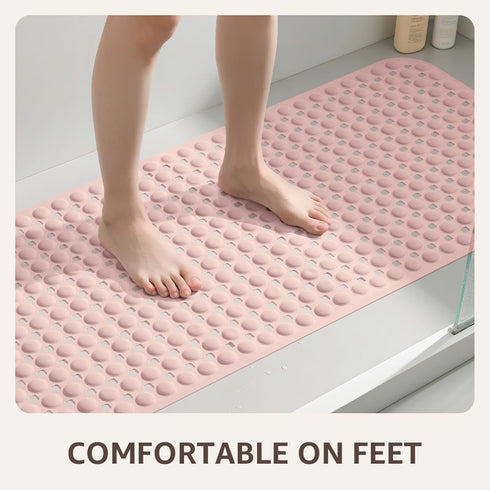 35x16 Inch, OTHWAY Bath Tub Shower Mat Non Slip, Bathtub Floor Liner Mats for Inside Shower Bathroom, Suction Cups