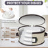 BALEINE China Storage Containers, Sturdy Quilted Wine Glass Storage, Plate Organizer with Carry Handles, Moving Boxes
