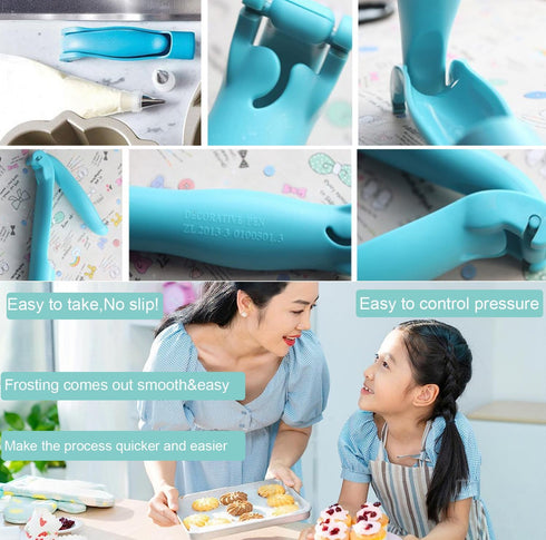 Pastry Icing Piping Bag Nozzle Tips Fondant Cake Sugar Craft Decor Pen Set