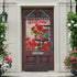Welcome Spring Geranium Red Flower Decorative House Flag, Black White Buffalo Plaid Floral Pot Chair Garden Decor 28x40