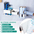 Wall Mounted Hair Dryer Holder, Hair Tool Organizer for Bathroom, Adhesive Stainless Steel Hair Dryer Hanger