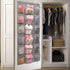 Over The Door Hanging Shoe Rack Organizer - 18 Pockets with 6 Extra Large Mesh Pockets for Shoe Holder Storage