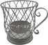 Coffee Pods Storage Basket - Silver Holder for 35 K Cup Organizer, Coffee Basket Decor for Coffee Bar Countertop