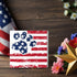 JXREQ Patriotic Red White and Blue Dog Paw Desk Decor for 4th of July, Independence Day Tiered Tray Decor