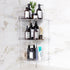 3 Bakzon Corner Shower Caddy, Tier Acrylic Shower Organizer Corner for Inside Shower, Rustproof Floor Standing Shower