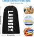2 Pack XL Travel Laundry Bag, Machine Washable Organizer for 4 Loads of Laundry, Blue + Black, 24" x 36"