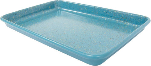 casaWare 9 x 6 x 0.75-Inch Blue Granite Toaster Oven Baking Pan, Ultimate Series Commercial Weight Non-Stick Coating