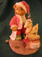 Cherished Teddies Wendall Santa Claus Figurine, Red