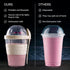 4 Pack 20 oz Crystalia On The Go Yogurt Parfait Cups with Lids & Spoons, Overnight Oats Containers/Jars, Oatmeal