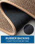 Kitchen Rugs and Mats, Non-Skid Washable Absorbent Runner Rugs for Floor, 20"x47", Beige