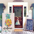 Welcome Pineapple Garden Flag, 12.5 x 18 Inch, Double Sided Burlap Flag for Seasonal Farmhouse Decoration