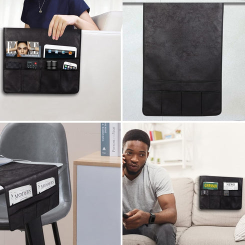 6 HAOMAIJIA Anti Slip Sofa Armrest Organizer Arm Chair Bedside Caddy Storage Organizer For Recliner Couch With Pockets