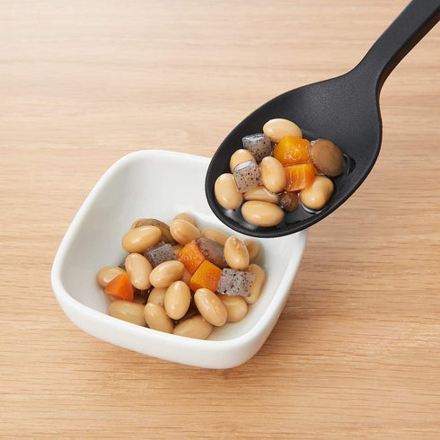 Silicone Cooking Spoon: Small 25cm Black