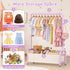 ZHKINGGS Closet Kids Clothing Rack with Storage Shelf, Kids Dress Up Storage for Coats, Small Baby Garment Rack