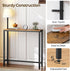 29.5" CT75DBR YATINEY Narrow Console Table, Behind Couch Table, Small Entryway Table with Light, Thin Sofa Table