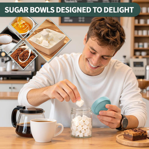 SECLENT 6 Pack 16oz Overnight Oats Containers with Lids, Wide Mouth Mason Jars, Suger Bowls, Glass Food Containers