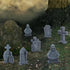 12 Pcs Miniature Resin Tombstones, Mini Gravestone Figurines, Multiple Sizes for Mini House Graveyard Scene, Halloween