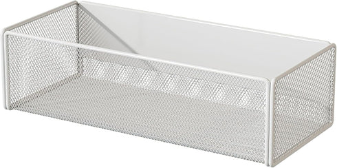 Magnetic Basket Organizer for Fridge, Large Storage Bin Box for Refrigerator and Classroom - White