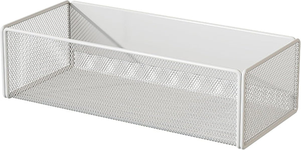 Magnetic Basket Organizer for Fridge, Large Storage Bin Box for Refrigerator and Classroom - White