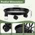 4 Packs 11.8" Plant Caddy with Wheels Plastic Rolling Plant Stands Heavy-duty Plant Dolly with Casters Indoor Outdoor