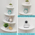 7in) Corner Shelf, White Solid Oak Wood Floating Corner Shelves Wall Mount Round End Floating Speaker Rack Display