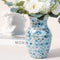 Blue Vases for Home Decor, 8 Inch Light Blue Mosaic Vase, Decorative