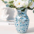 Blue Vases for Home Decor, 8 Inch Light Blue Mosaic Vase, Decorative