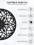 SMARTAKE 3 Set Silicone Trivet Mats, Multi-Use Carved Trivet Mat, Insulated Non-Slip Durable Kitchen Mats, Flexible Modern Kitchen Table Mat, for Hot Dishes, Pots, Dining Countertop, Black by SMARTAKE