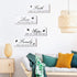 4 Pieces Faith Love Hope Family Wood Sign, Rustic Wooden Home Wall Sign for Front Porch Door