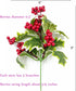 M2cbridge Pack of 6 Christmas Red Berries Artificial Holiday Floral Picks Ornaments