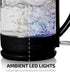 OVENTE Electric Glass Kettle 1.5 Liter, 1500W Instant Hot Water Boiler with ProntoFill Tech, Black KG516B