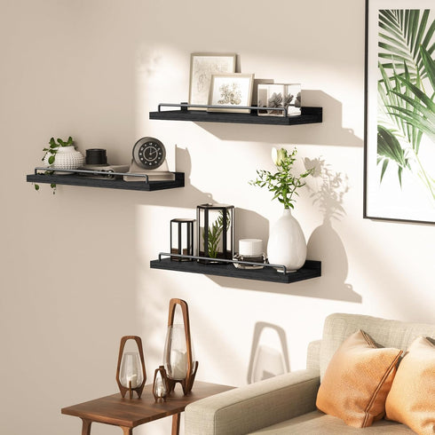 Set 3) RYOFOBETTO Floating Shelves for Wall Decor Bathroom Shelves Over Toilet, Farmhouse Wall Shelves for Living Room