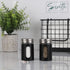 Black Salt Pepper Shakers, Retro Glass Spice Jars - Set of 2