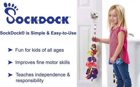 Sock Laundry Solution for Washing, Drying & Storing Socks in Pairs, Clip & Hold Socks, 2-Pack