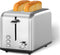 Simple Deluxe 2-Slice Toaster, Silver, 6 Browning Settings, 3 Functions, Extra Wide Slot & Removable Crumb Tray