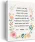 JerLoe Bedtime Prayer Canvas Wall Art Motivational Christian Child's Prayer Canvas Print Scripture