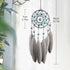 Small Dream Catchers for Cars Rear View Mirror, Handmade Gray Feather and Turquoise Car Charm Pendant