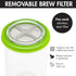 Primula Press and Go Iced Tea Maker, 16-Ounce Travel Tumbler, Green Infuser Bottle, Leak-proof Lid, Dishwasher Safe