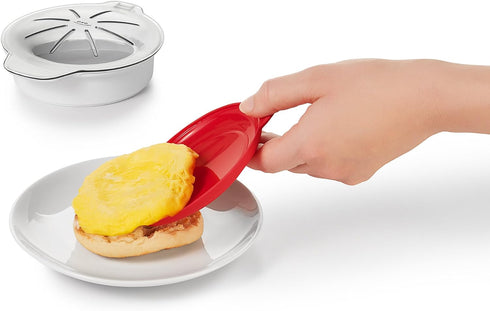 White OXO Good Grips Microwave Egg Cooker for Quick Breakfasts